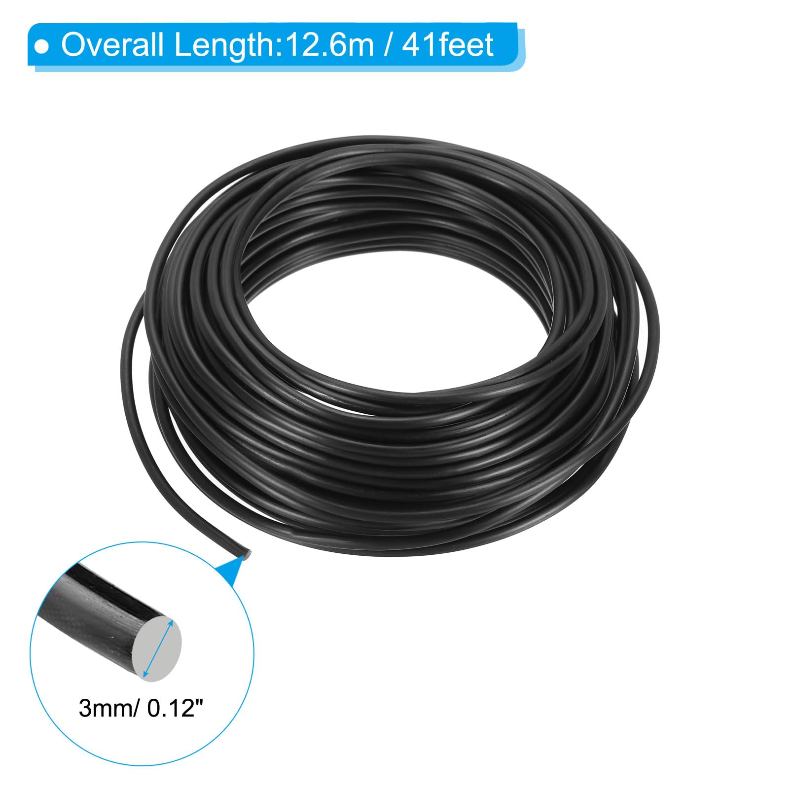 Filo Di Alluminio Per Bonsai - 3mm X 41 Piedi Nero | Modellazione Rami E Piante | Giardinaggio Fai Da Te - Foto 8