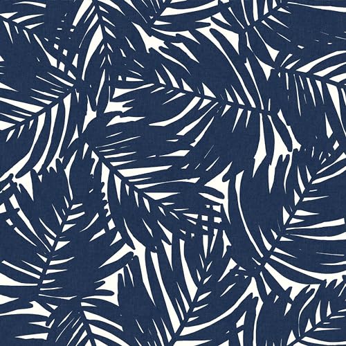 Image of Arden earthFIBER Outdoor Deep Seat Cushion Set, 24 x 24, Rain-Proof, Fade Resistant, Deep Seat Bottom and Back Cushion for Chair, Sofa Navy Blue King Palm