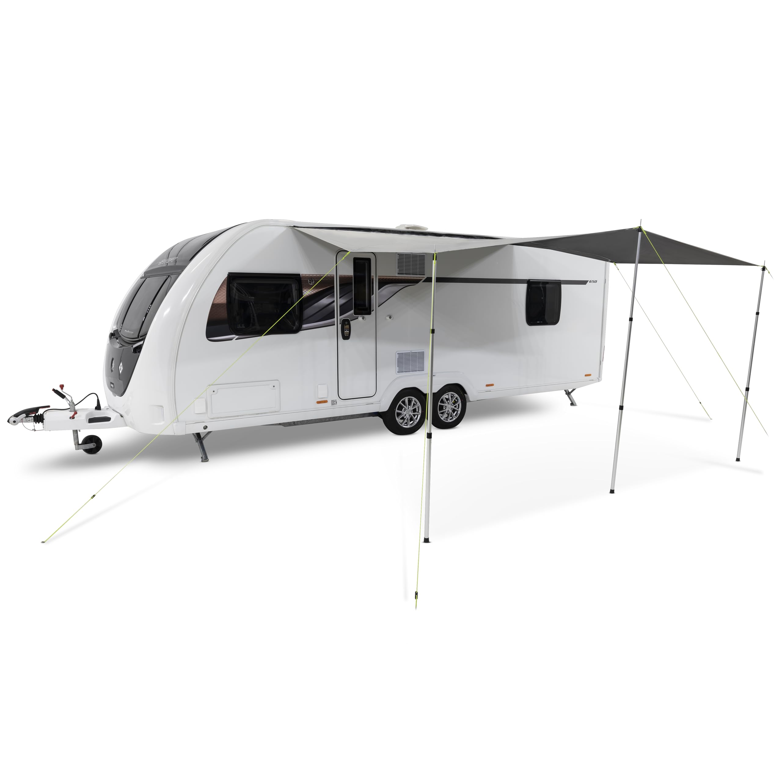 Dometic Caravan Sun Canopy – Lightweight Reflective Sun Shade with Telescopic Aluminium Poles, UV Protection & Temperature Control – Versatile Canopy for Caravans (330)