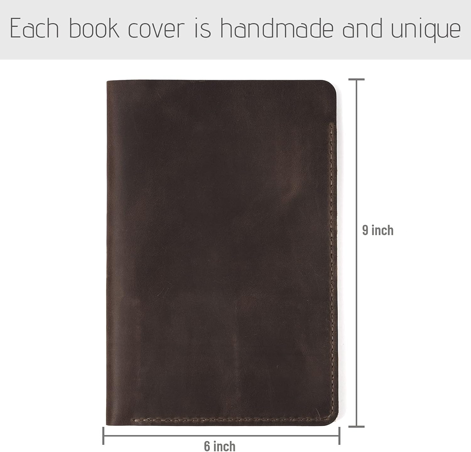 Leather Notebook Cover for A5 Moleskine Notebook - 8.3" x 5" inch Handmade Soft Leather Journal Cover, Vintage Refillable Notebook Cover for Hardcover Notebooks Men|Planner|Gift|Coffee Adult
