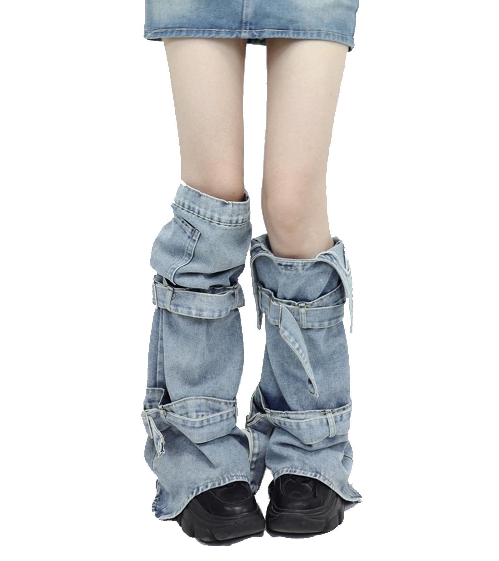 Sexybody Leg Warmers for Women Girls Y2K Kawaii Cool Goth Flared Leg Warmers Gyaru Punk Long Leg Baggy