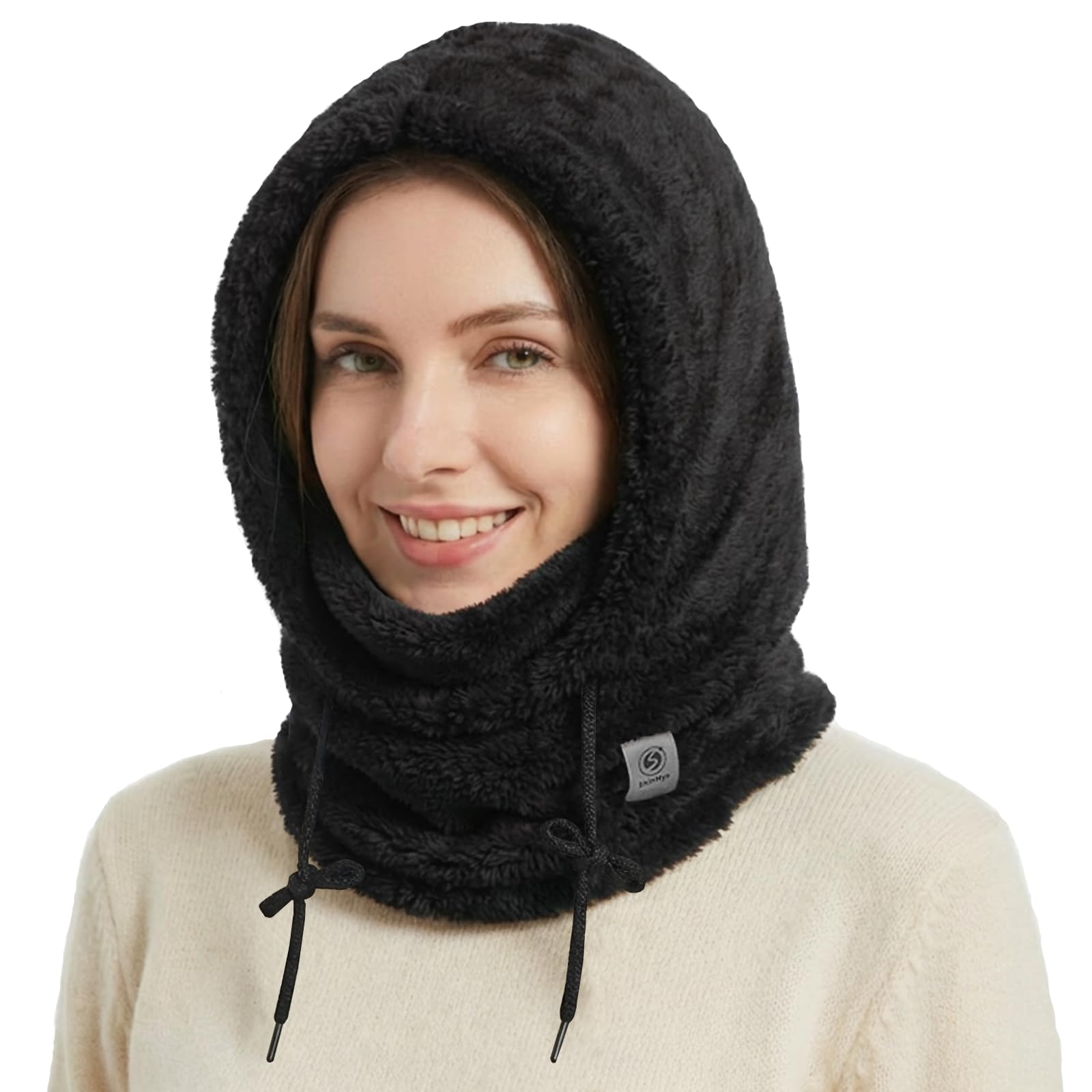 ShinHye Balaclava Fleece Ski Mask for Men Women Winter Face Masks Windproof Hooded Scarf Cold Weather Hat Neck