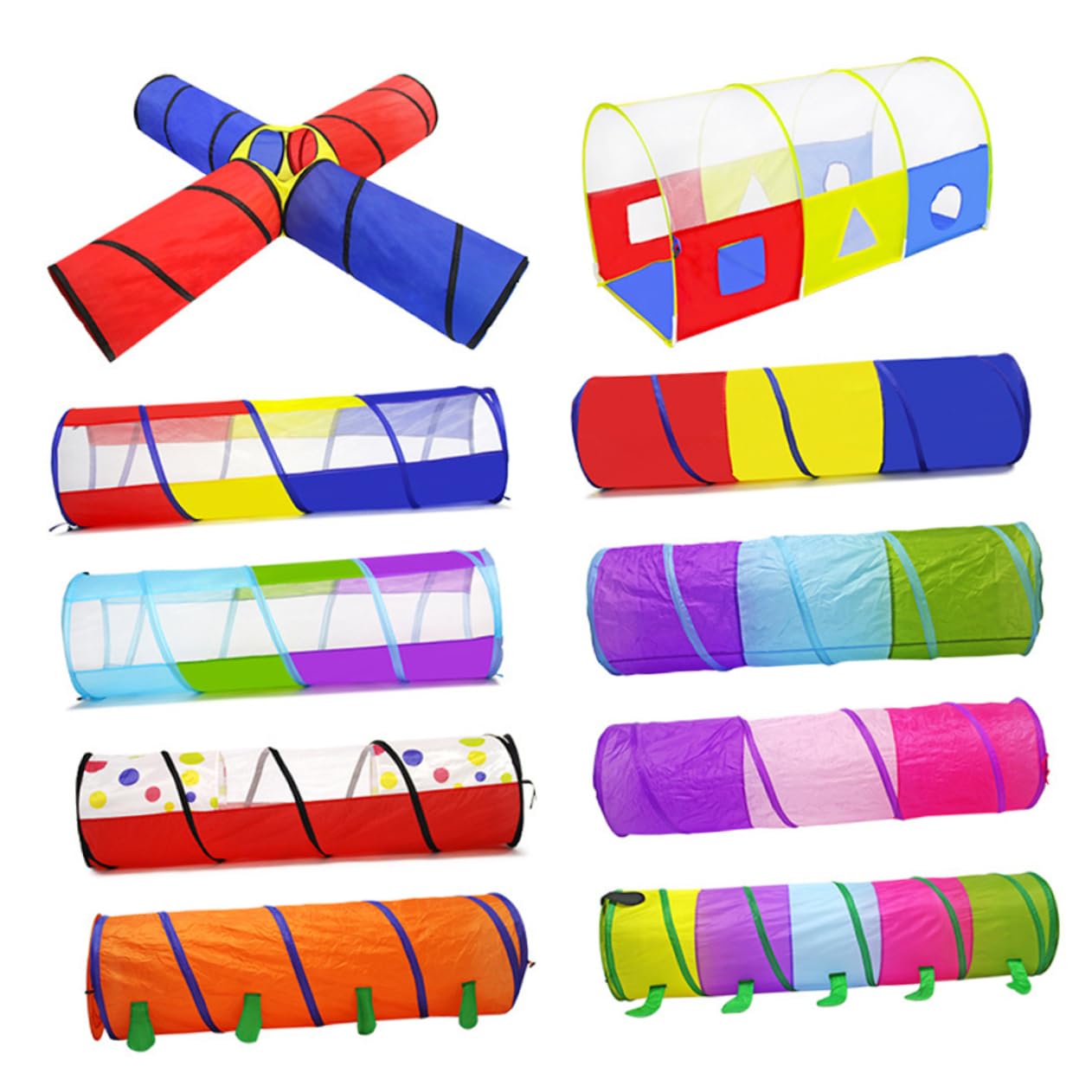 YARNOW Túnel de Plegable para Divertido Interactivo para Gatear para Interiores Fácil de Transportar y Almacenar Seguro para Pequeños