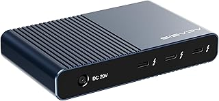 ACASIS Thunderbolt 4 Hub, Single 8K or Dual 4K 60Hz Display, 120W PD Charging, Compatible with M1 Macs, PC, Chrome, 3X Thunderbolt 4 40Gb/s, 1 x USBA (10Gb/s), Compatible with Thunderbolt 3/4 PC