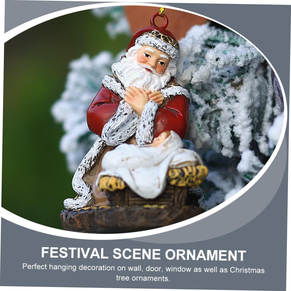 4pezzi Ciondolo Di Babbo Natale Per Decorazioni Natalizie Accessorio Festivo Per Albero Di Natale Facile Da Appendere Per Famiglia e Amici