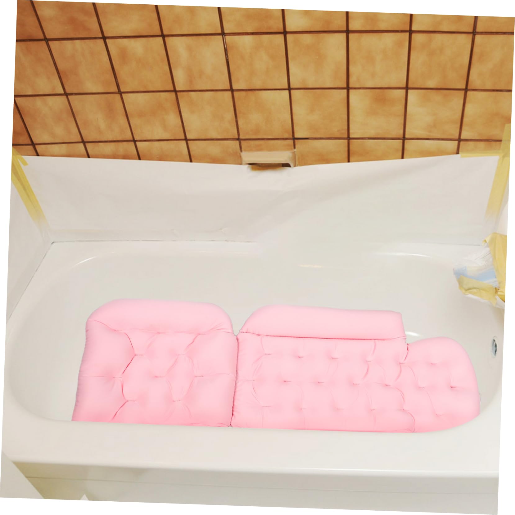 Healeved Cuscino da Bagno per Vasca da Bagno lungo Antiscivolo Ventose, Poggiatesta Morbido Sagomato per Doccia e Bagni Rilassanti Adatto ad Adulti