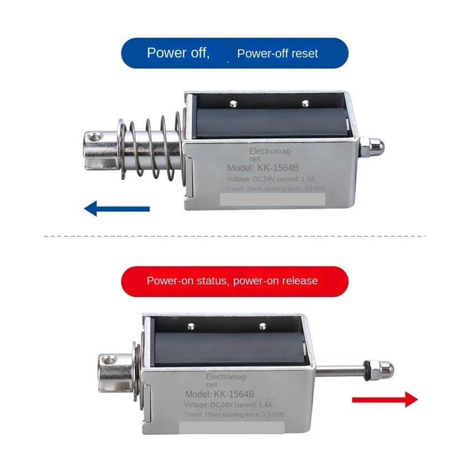DC12V 24V à travers le petit électro-aimant DC 0520B 0530B(0837B,24V)