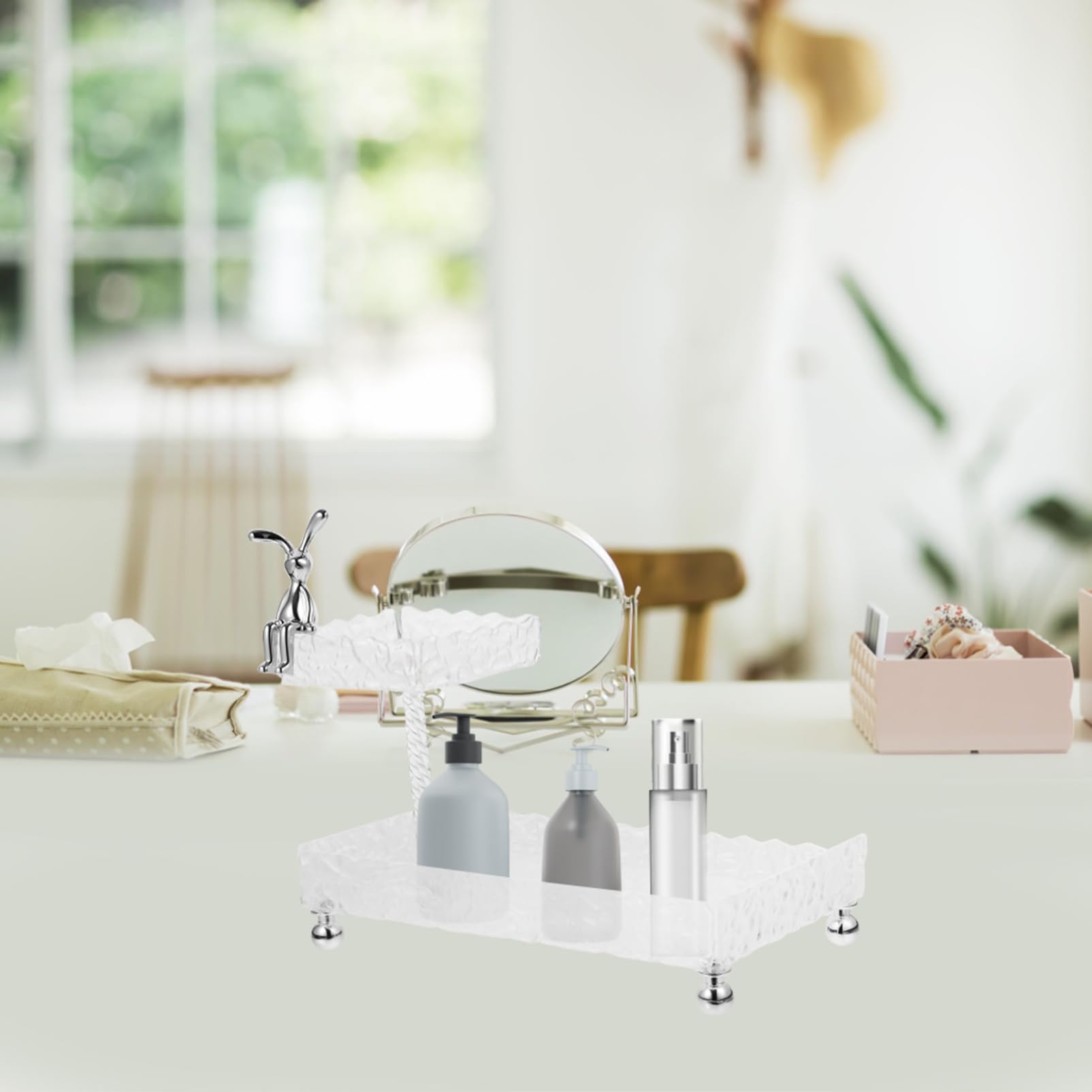 Amosfun Estante de Exhibición de Cosméticos Soporte de Maquillaje Organización para Maquillaje Organizador de Maquillaje Cosmético