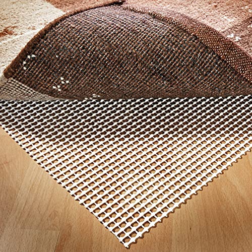 Mayshine 24X39 Inches Non-Slip Bathroom Rug Shag Shower Mat Machine-Washable Bath Mats - Brown And Area Rug Gripper Pad (24X36 Inches), 2 Item Bundle #TOP7