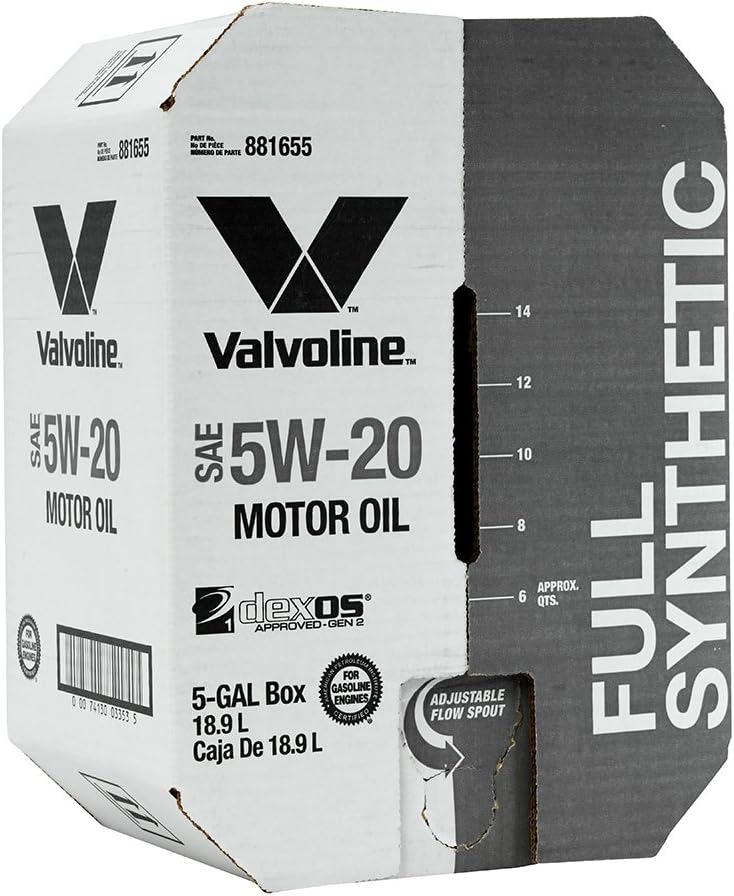 Valvoline Advanced Full Synthetic Motor Oil 5W-20 5 GA Box