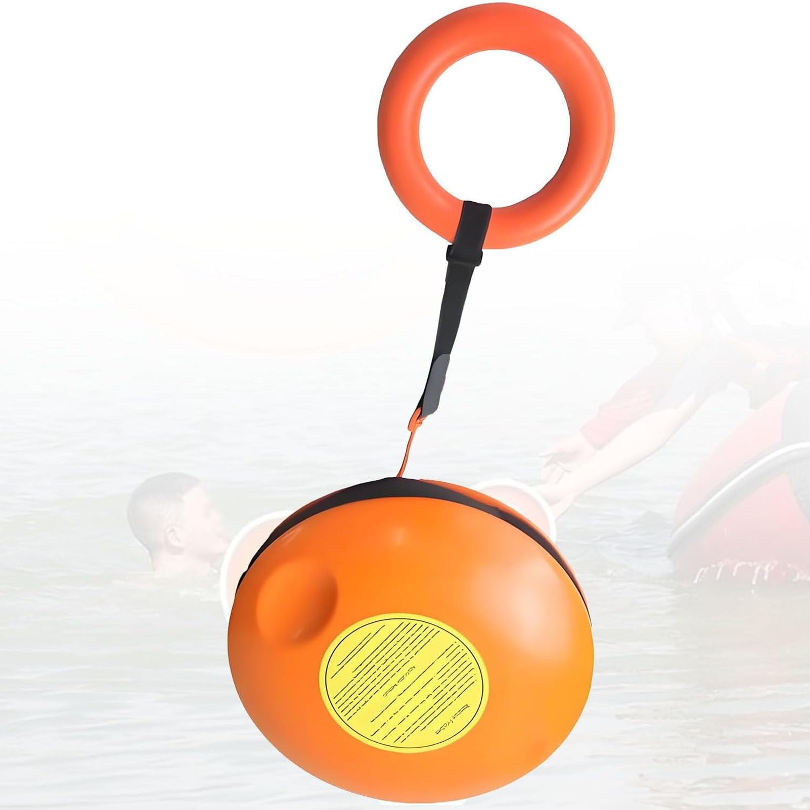 Disco de Rescate Naranja de Alta Resistencia con Cuerda Flotante para Lanza 3piece | Frisbee de rescate acuático, dispositivo de rescate de calidad profesional para personal de primeros auxilios