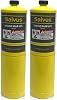 Salvus MAP-HTi Propylene Gas Cylinder 400g – High Purity >99.5% – Hotter Flame Blowtorch Fuel for Plumbing, Brazing, Welding, Soldering – CGA600 Torch Heads Compatible – Pack of 2
