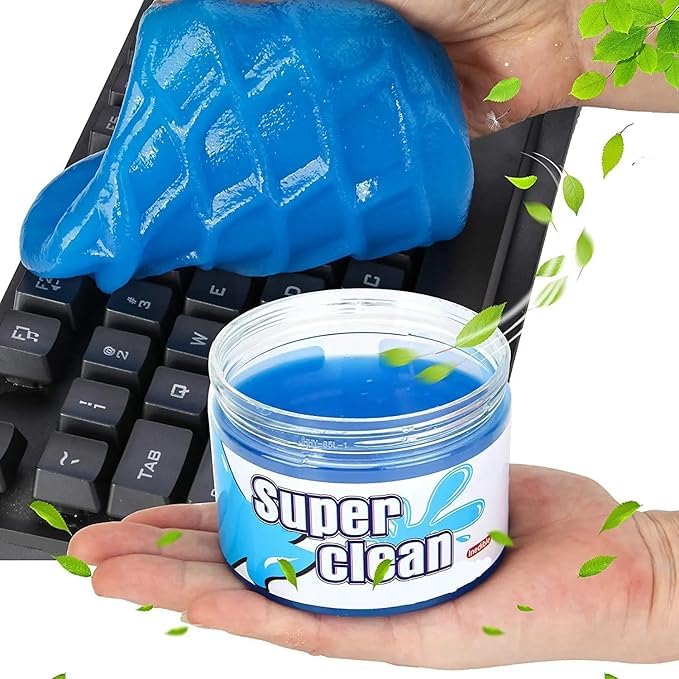 Magic Cleaning Gel for Car Cleaning Putty Auto Detailing Gel Car AC Vent Interior Cleaner Universal Dust Removal Gel Vent Cleaner Keyboard and Electronic Gadget Cleaner for Laptop (Pack of 1)-image-12
