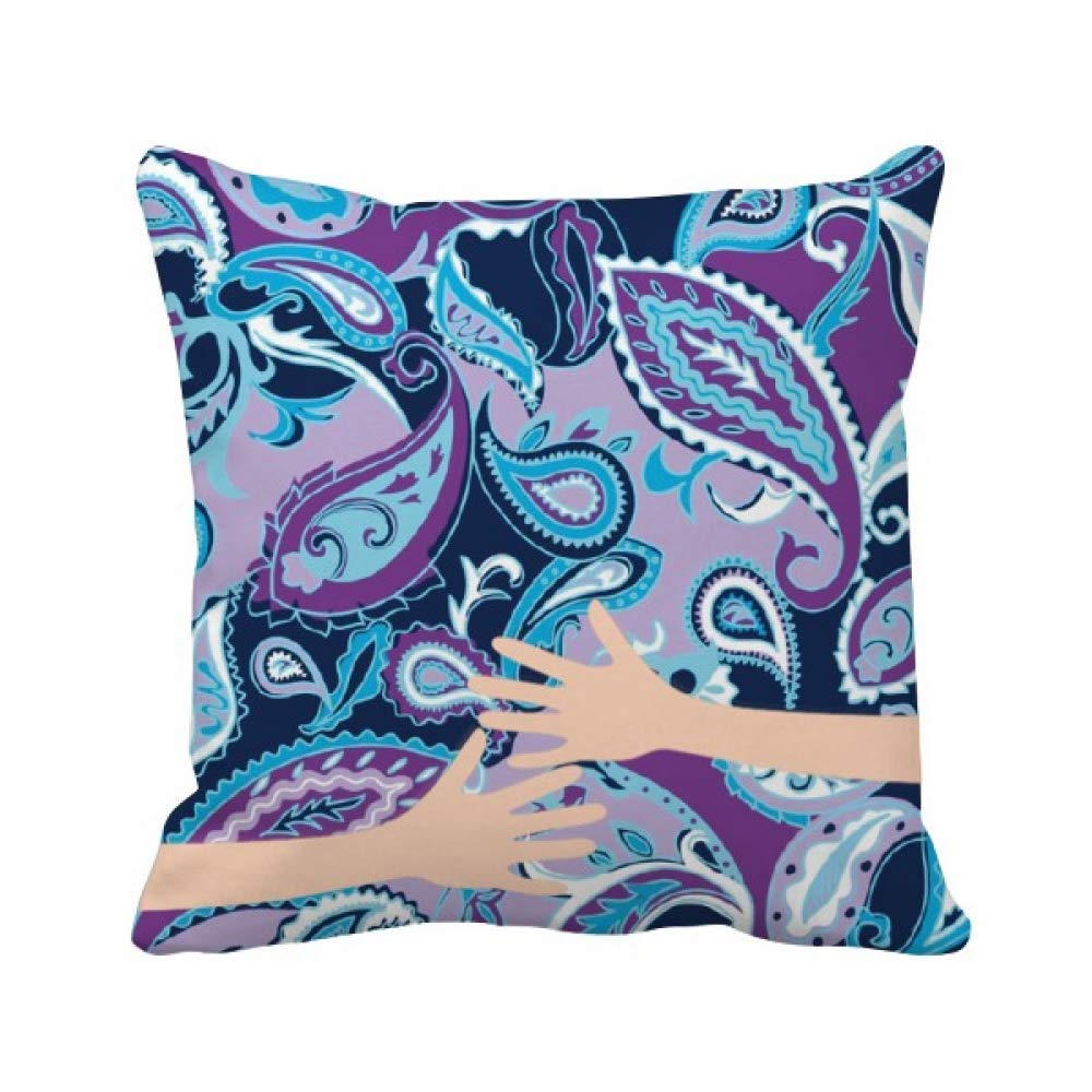 Coussin de cou modèle point fleur bleue la Ligne par DIYthinker