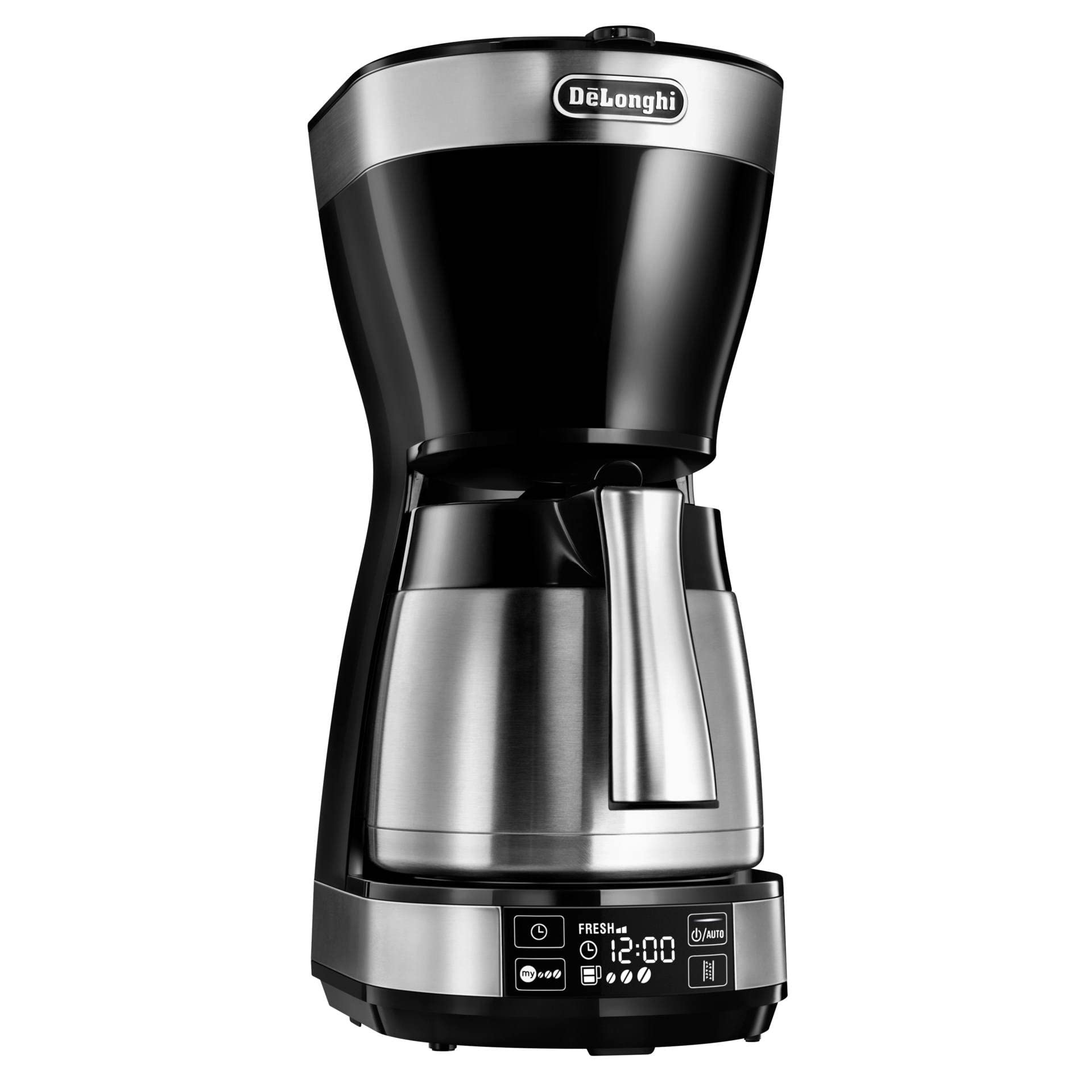 DeLonghi ICM16731 Independiente - Cafetera (Independiente, Cafetera de filtro, 1,​25 L, De café molido, Negro, Acero inoxidable)