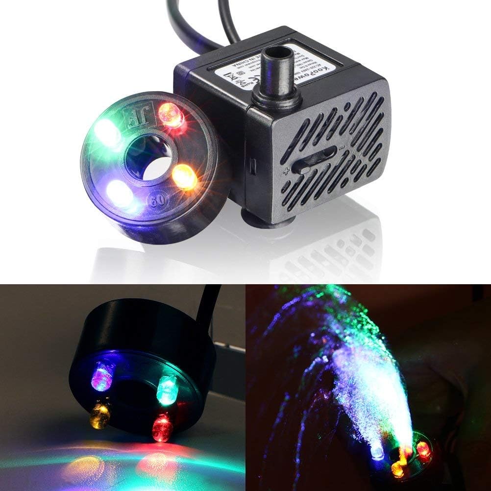 Sentrox Mini Water Pump with LED light | Mini Water Fountain Pump for Fountains | Submersible Pump for DIY Crafts | Aquarium/Fish Tank Water Pump with LED Light, (Black) (With LED - QTY-1) (B0D31FMG74) Amazon Price History, Amazon Price Tracker