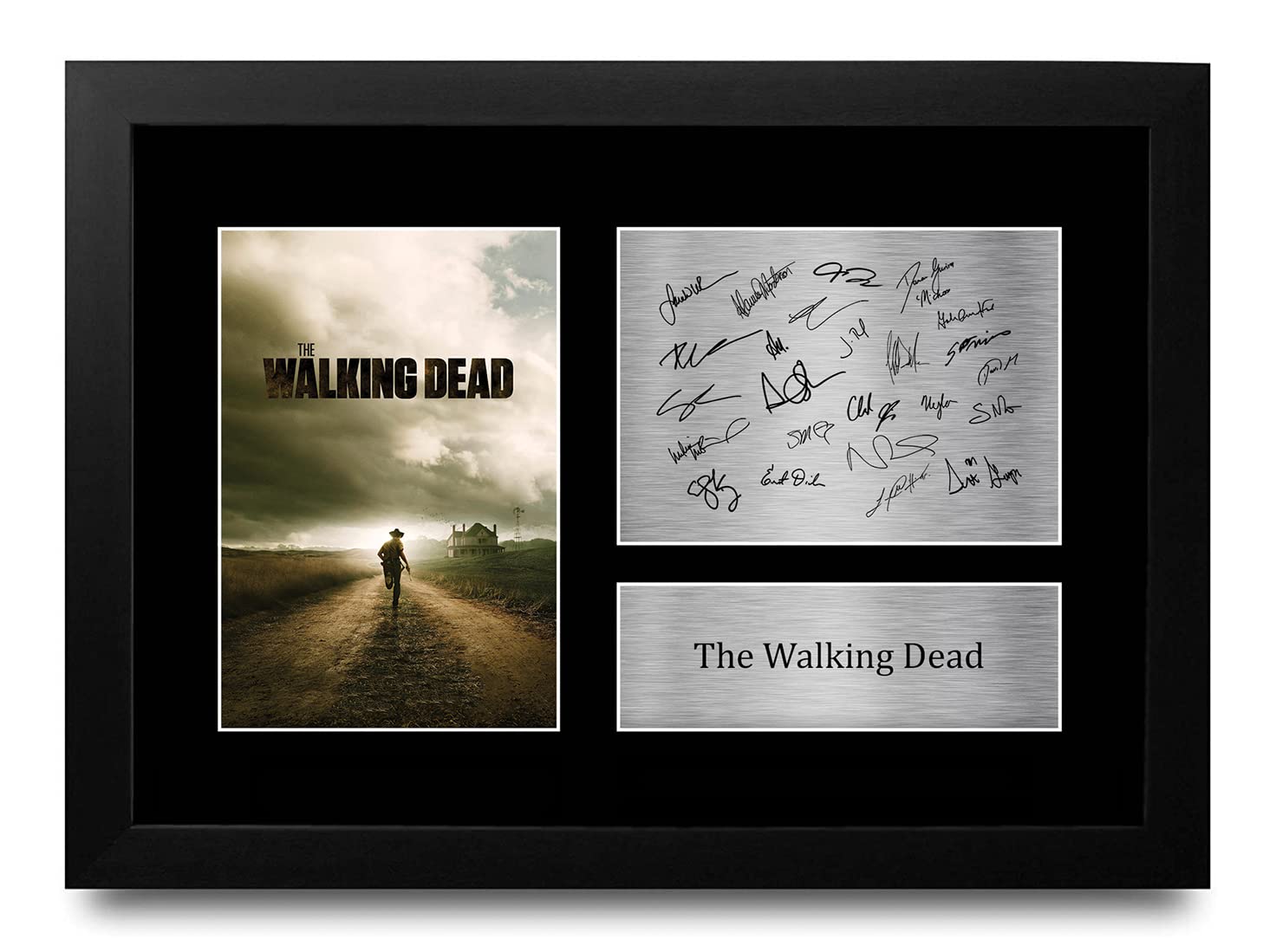 HWC Trading FR A4 The Walking Dead Cast Andrew Lincon, Danai Gurira Regali Stampati Autografo Firmato Immagine Per Programma Televisivo Memorabilia Tifosi - A4 Incorniciato