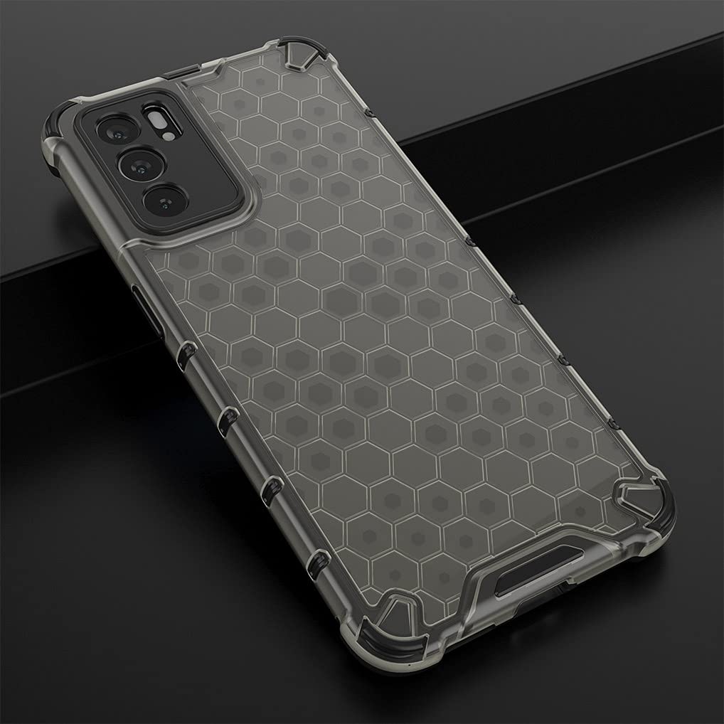 LINER Cover Per Oppo Reno 6 5G: Custodia Ultra Sottile In TPU Con Cuscini D'Aria E Design A Nido D'Ape, Verde - 2