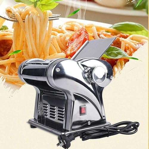 Miniatura 2 de Máquina eléctrica de pasta con 2 cuchillas, grosor ajustable, 6 velocidades, masa de masa, fideos, máquina para hacer pasta para cocina del hogar,