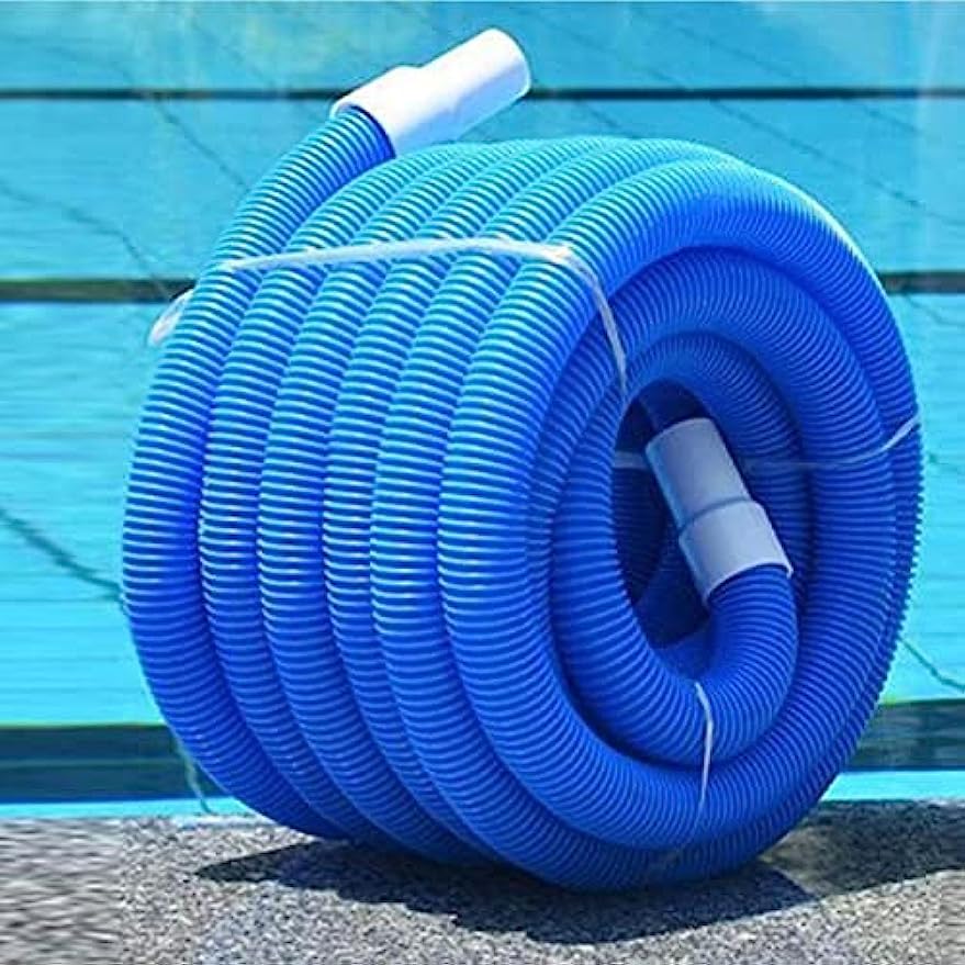 Wąż próżniowy do basenu z obrotowym mankietem, średnica 32 mm, długość 9 m, spiralne złącze nawinięte do wydajnego czyszczenia basenu