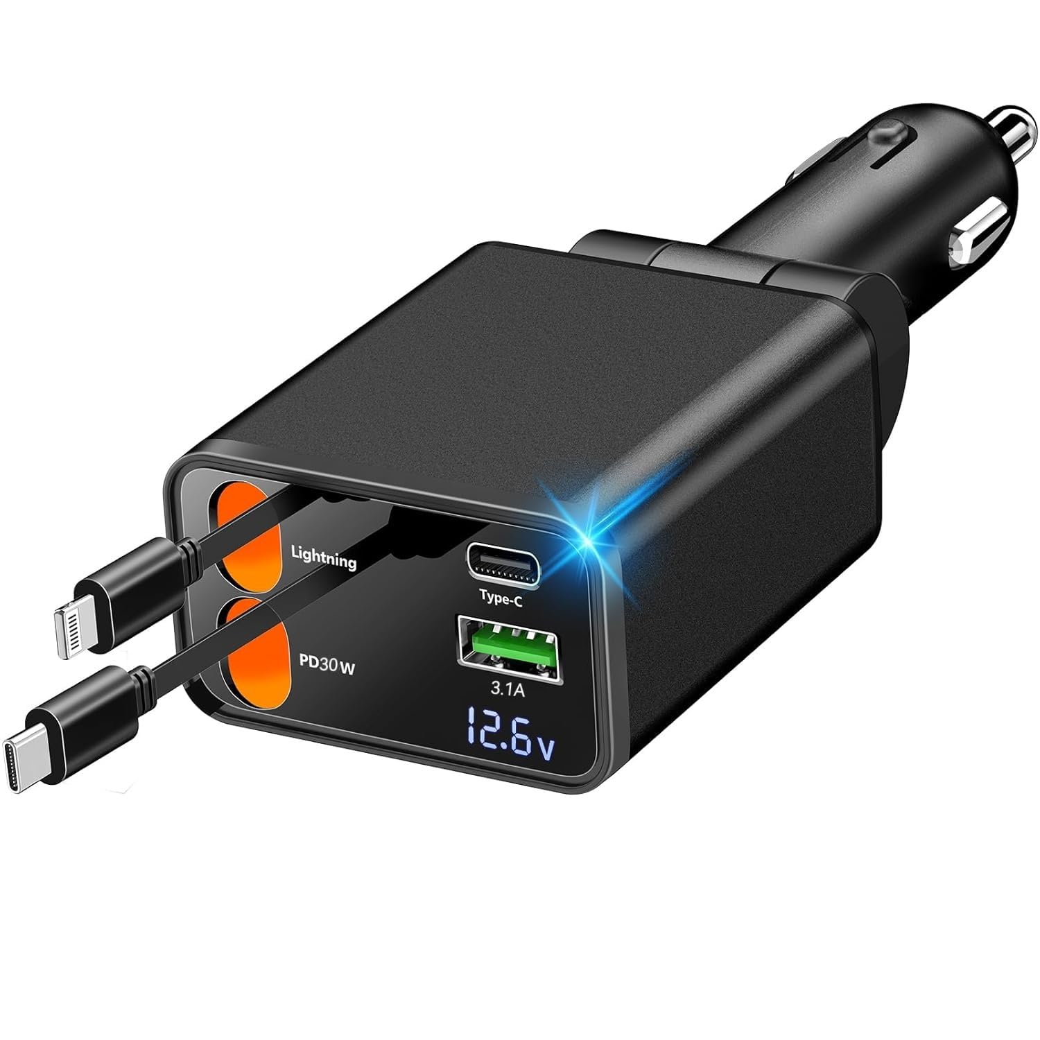 SERYPKRFG Fast Car Charge for Peugeot Vibe 5008 607 406, Cigarette Lighter USB Charger Car USB Charger,Black