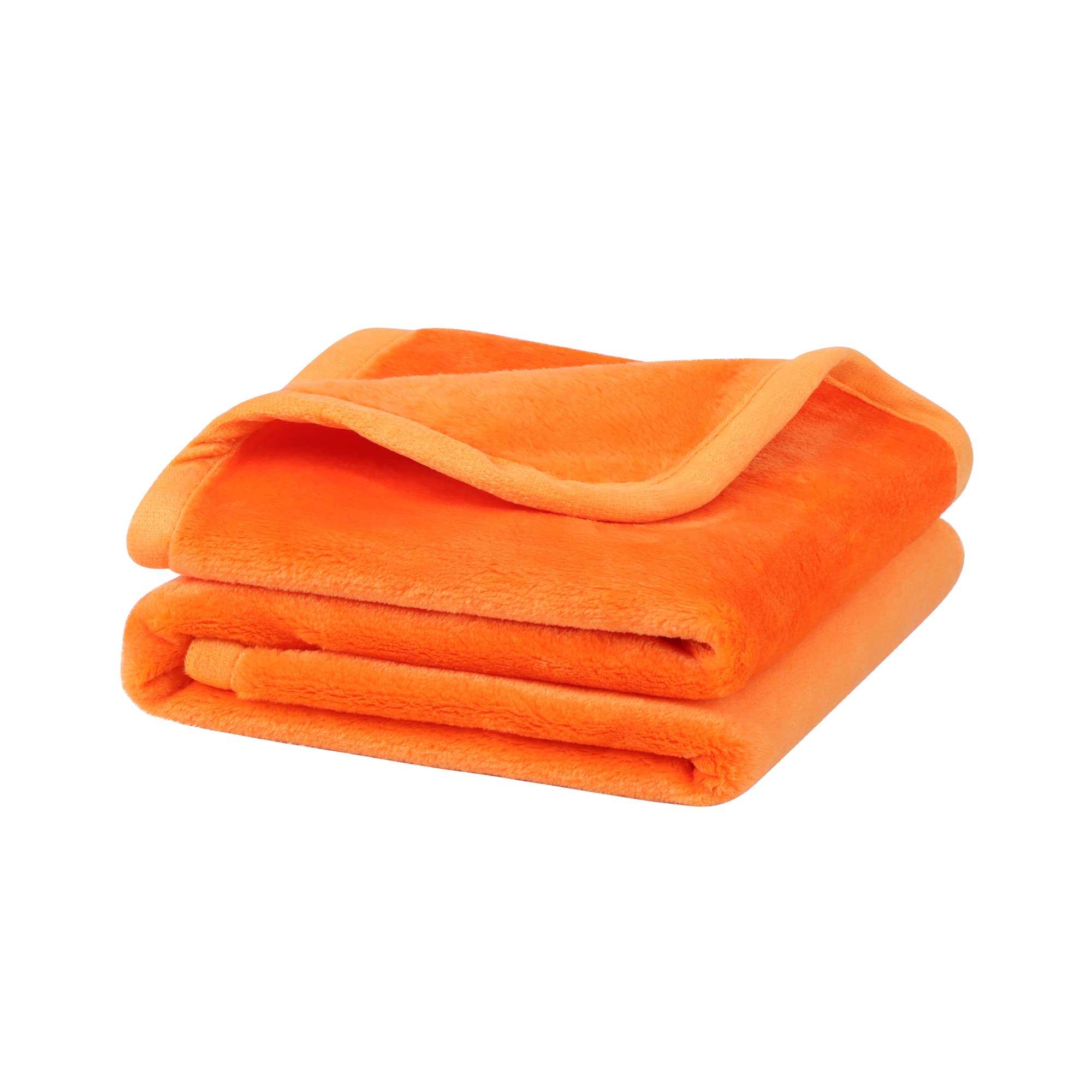Couverture en polaire pour chien frileux : fini les poils sur le canapé avec ce plaid orange