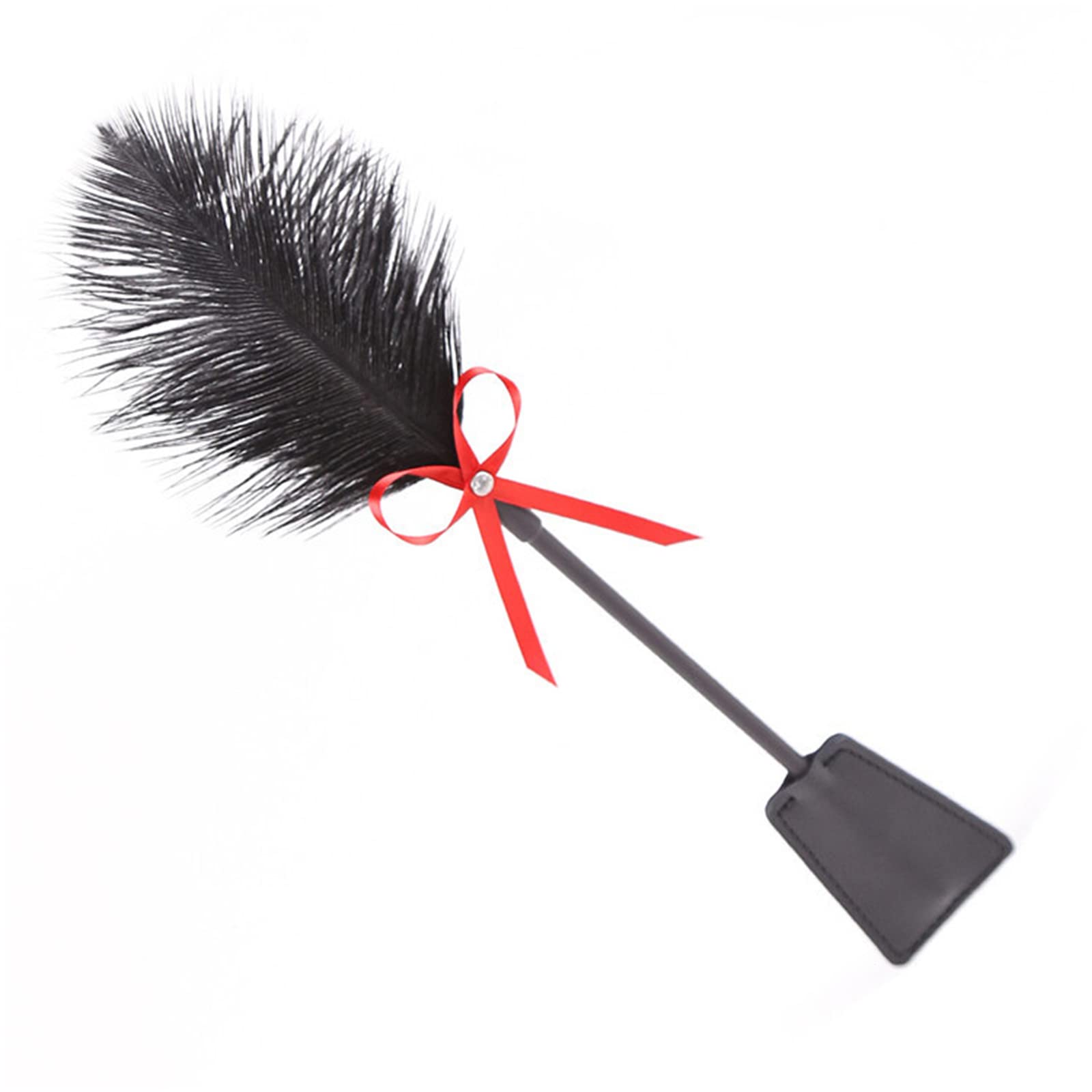 SM Feather Teaser SM Feather Tickler with Leather Slapper Costume Accessory Romantic Night Sexy Feather Feather Tickler Teaser