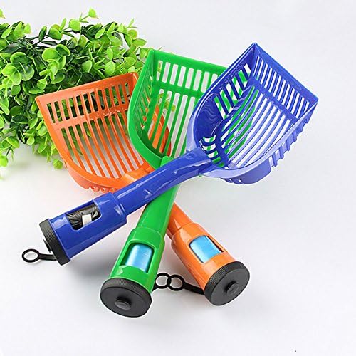 Cat Kitty Litter Shovel Poop Scoop Replaceable Paper Towels And Plastic Bags With A Handle, Easy To Be Carried Bag As Present, Clean Sanitary