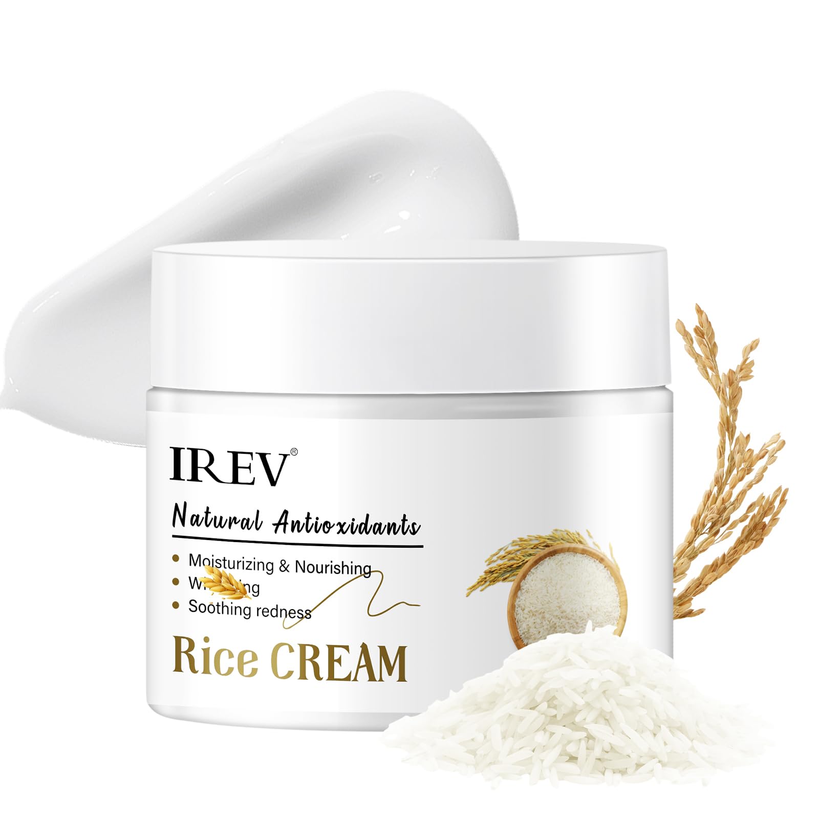 Amazon.com: IREV Rice Moisturizing Cream, Hydrating Face