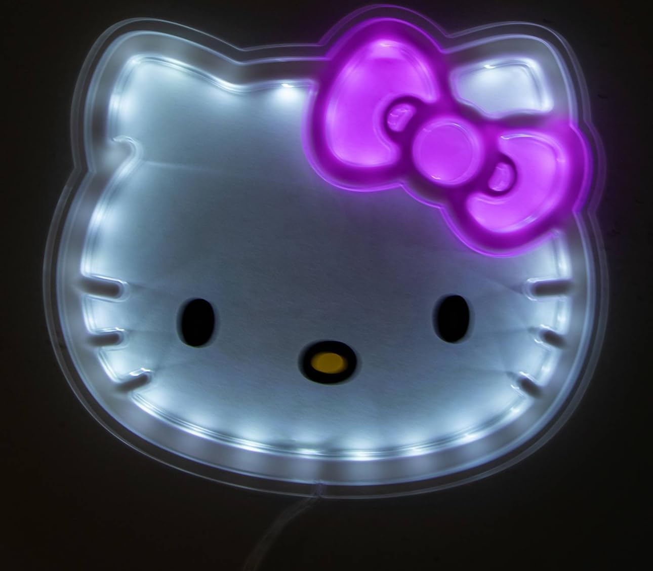 Hobby Lobby Hello Kitty Light-Up Wall Decor, USB Powered, Glowing Wall Decor, Pink & White Lights, 24 inches x 17.16 inches, Clear, Indoor Use Only