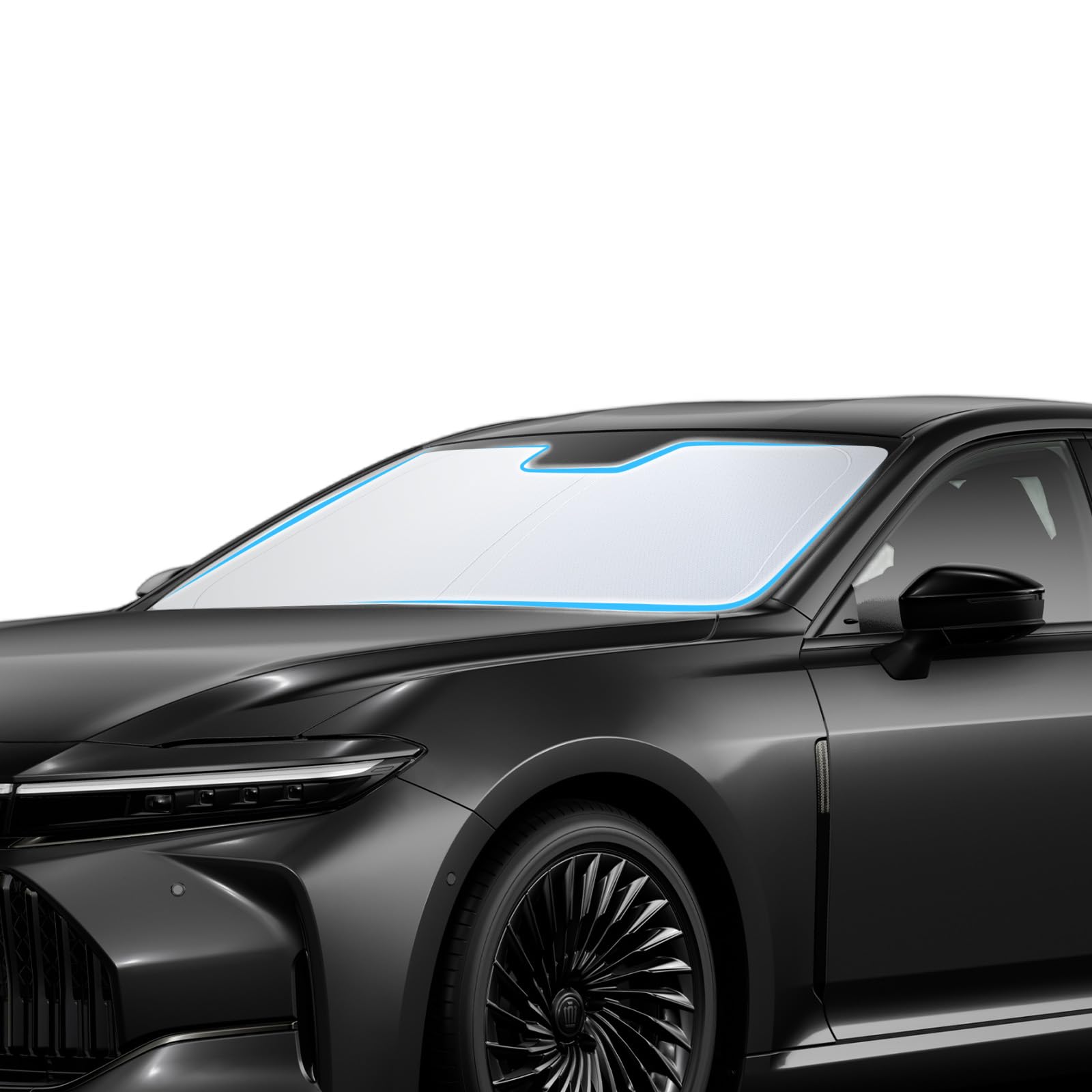 【LFOTPP】新型 トヨタ クラウンスポーツ 35系 用 フロントガラス サンシェード クラウン スポーツ 車種専用設計 日差しカット UVカット 遮光断熱 車 サンシェード フロント用 シェードカーテン 車中泊 日焼け防止 暑さ対策 クロス オーバー アクセサリー 内装パーツ 遮光 シェード 折り畳み式 取付簡単 ハンドルカバー 収納袋付き クラウン エステート