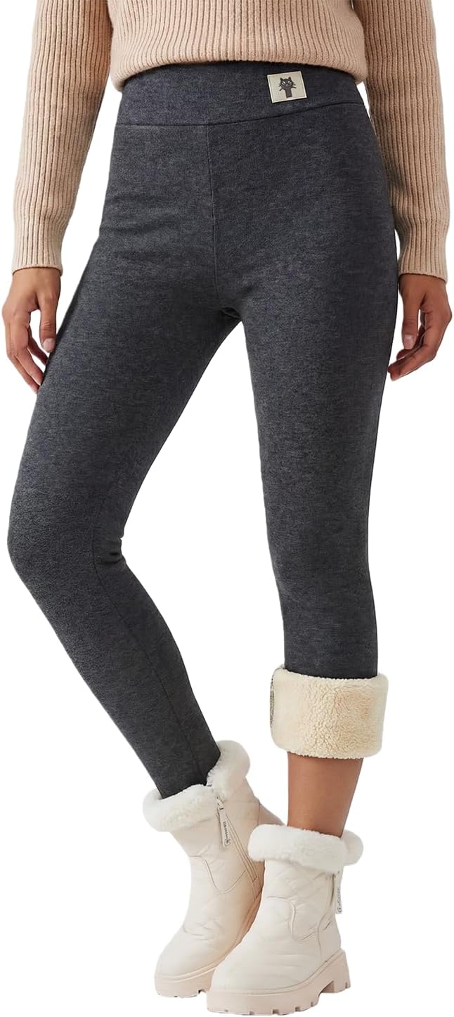 niyokki Cashmere Leggings Sherpa Fleece Women