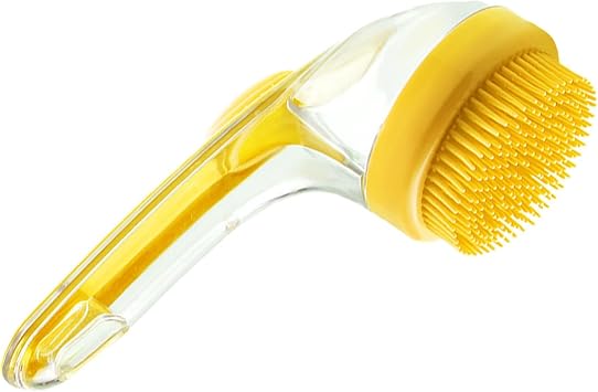 Dog Shampoo Brush - Soft Silicone Hair Long Handle Puppy Bath Brush with Soap Dispenser - Multifunctional Dog Shampoo Scrubber Pet Grooming Brush for Bath