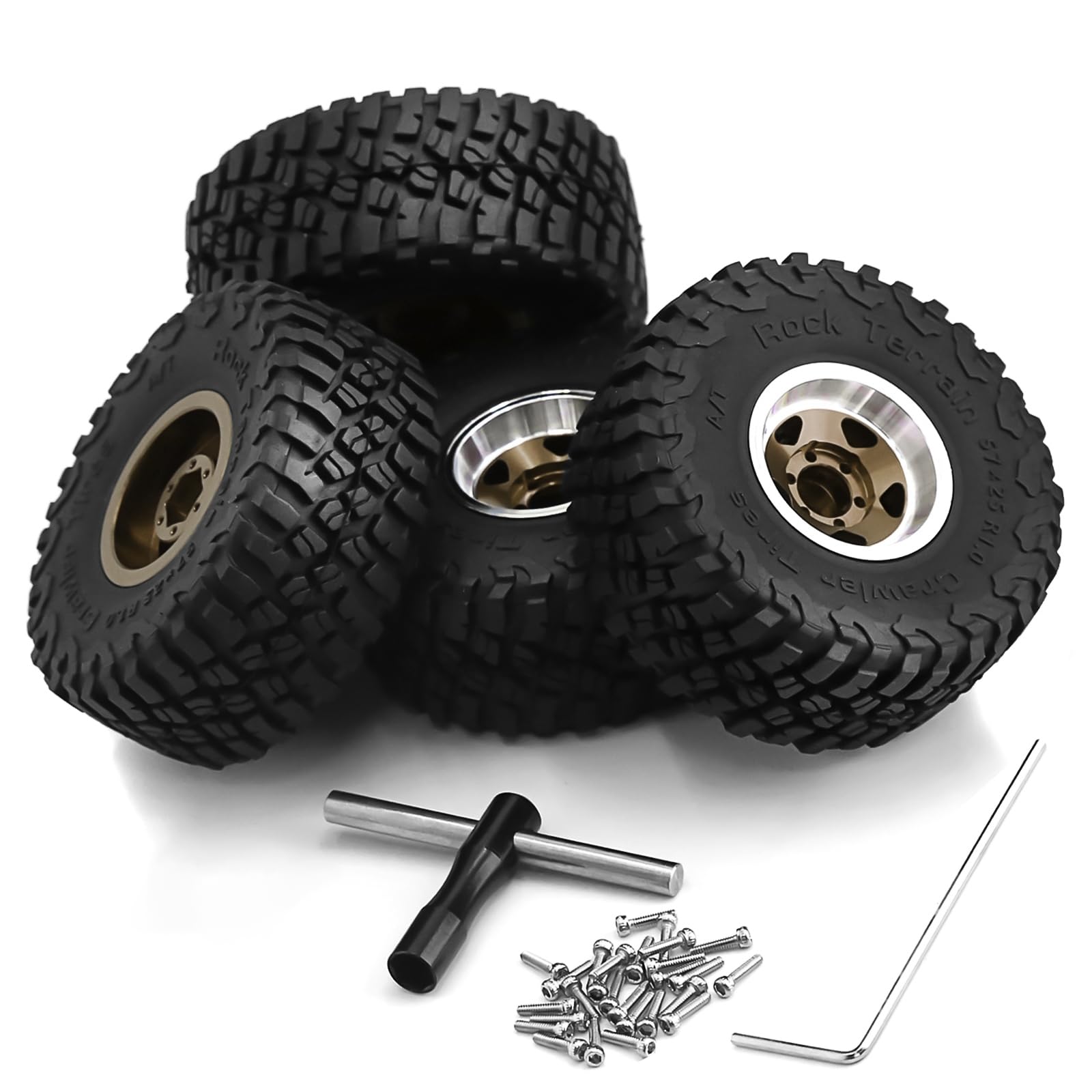 Pneus de rechange de 6 mm pour sessions de franchissement outdoor avec voiture AX24