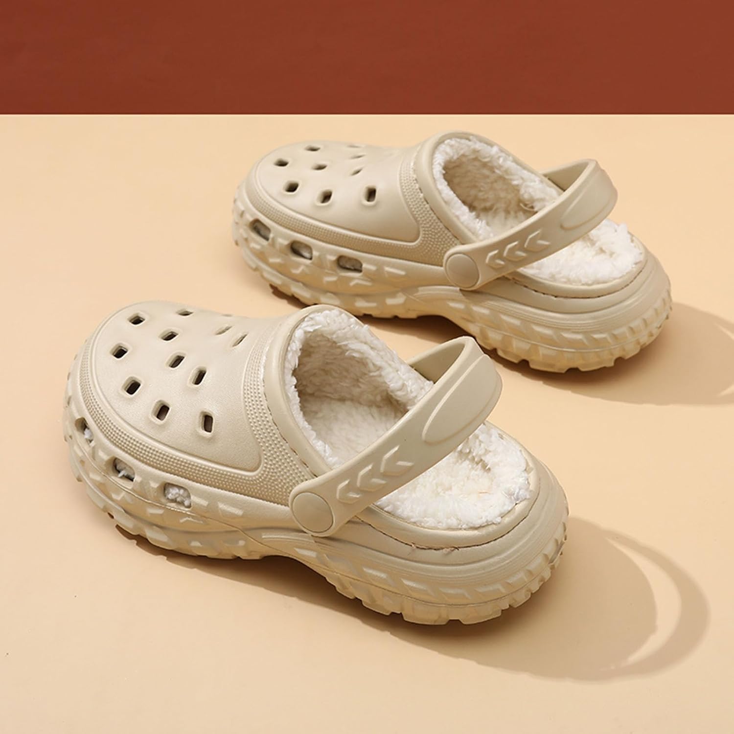 Kids Fur Lined Clogs Winter Warm Plush House Slippers Home Slippers Slip On Garden Shoes Indoor Outdoor Mules for Boys Girls - Image 4