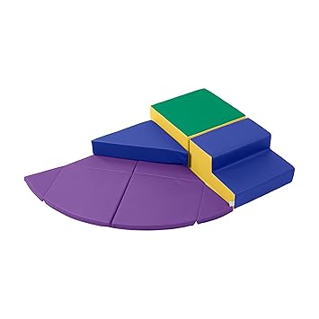 ECR4Kids SoftZone Junior Adventurer's Summit Step, Corner Climber, Assorted, 4-Piece