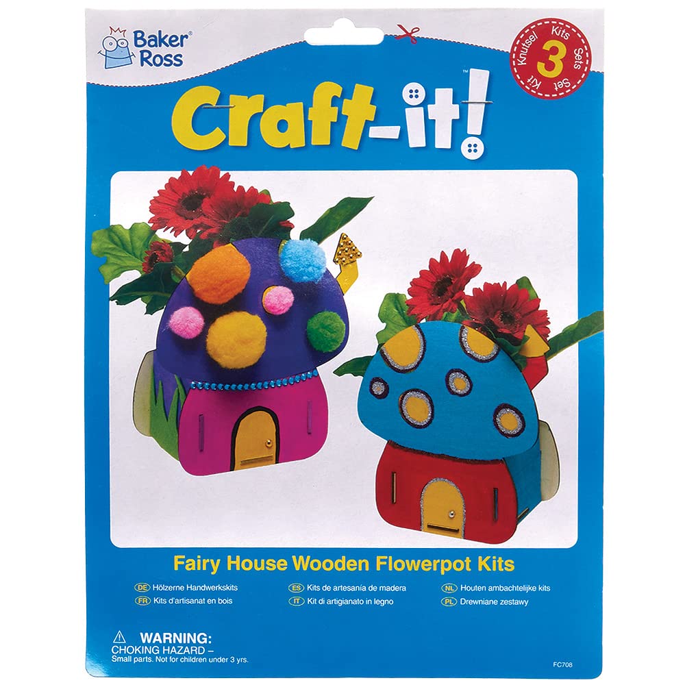Baker Ross Kits De Macetas Altas De Madera Para Niños | Paquete De 3 Para Decorar Y Plantar Baker Ross Kits De Macetas Altas De Madera Para Niños | Paquete De 3 Para Decorar Y Plantar