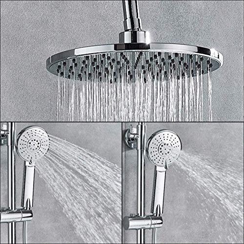 Ensemble de douche effet pluie et cascade en chrome haute brillance - 3