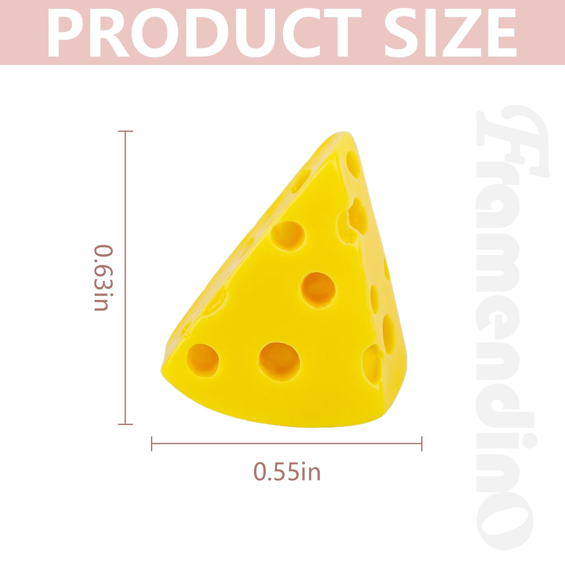 Framendino, 100 Pack Miniature Kitchen Food Mini Resin Cheese Bulk Tiny Simulation for Decoration DIY Accessories