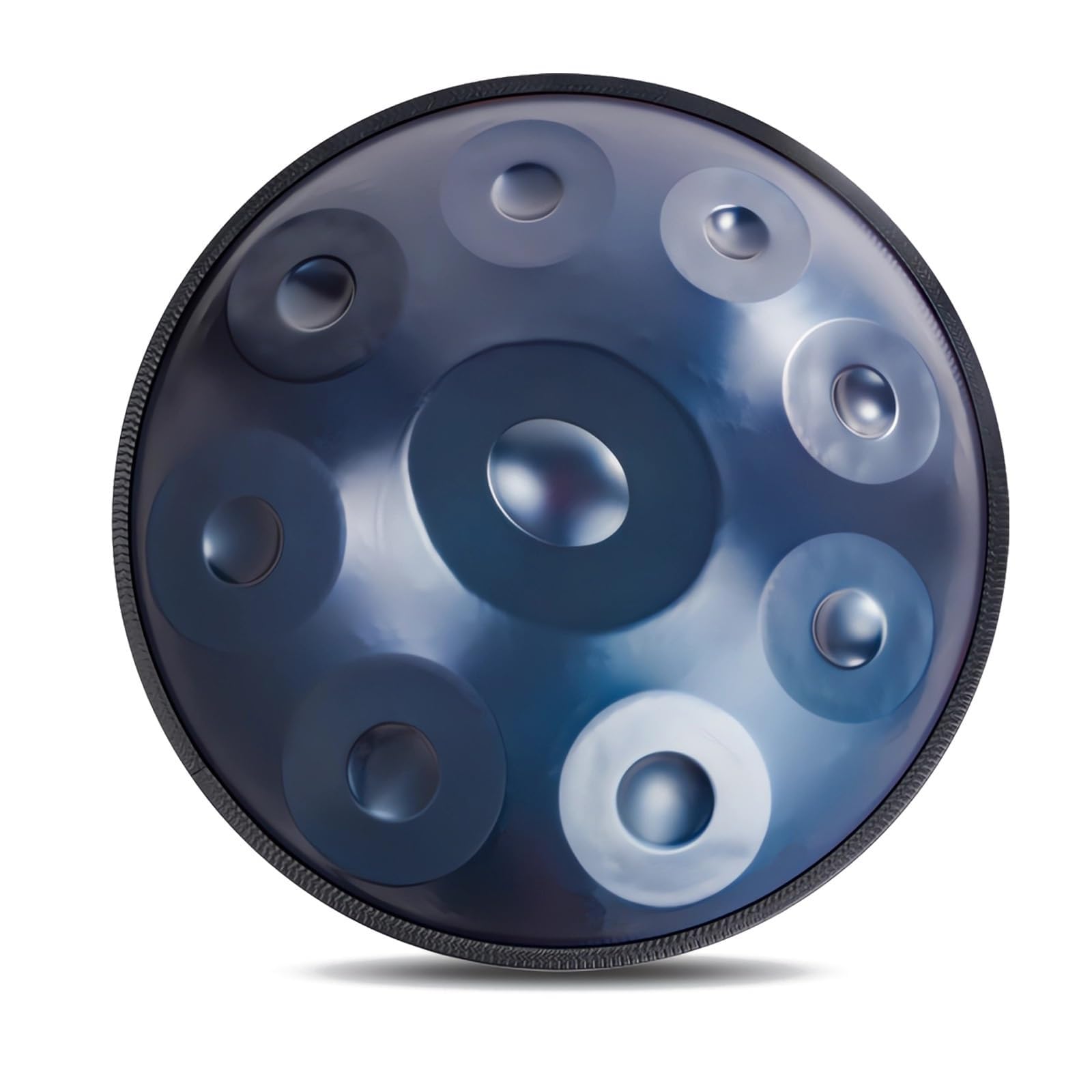 Handpan Drum Curdo Minore Da 22 Pollici, 9/10/12 Note, In Re, 432 Hz/440 Hz, Tamburo In Acciaio Handpan Strumento Musicale, Per La Guarigione Del Suono(BLUE-9 NOTES,440Hz)