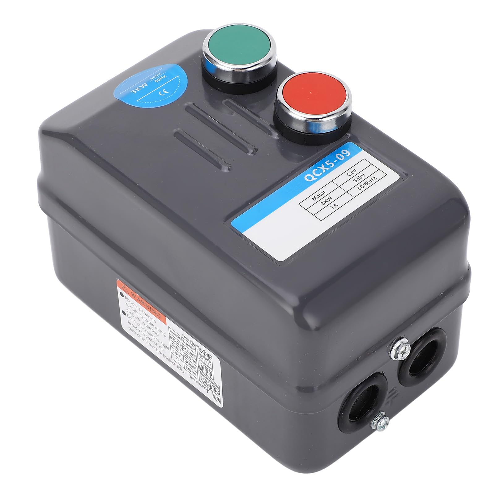GOWENIC Magnetyczny Rozrusznik Silnika Elektrycznego 3KW |Przełącznik 3-fazowy 380 V do Sprężarki 5,4 A–7,2 A