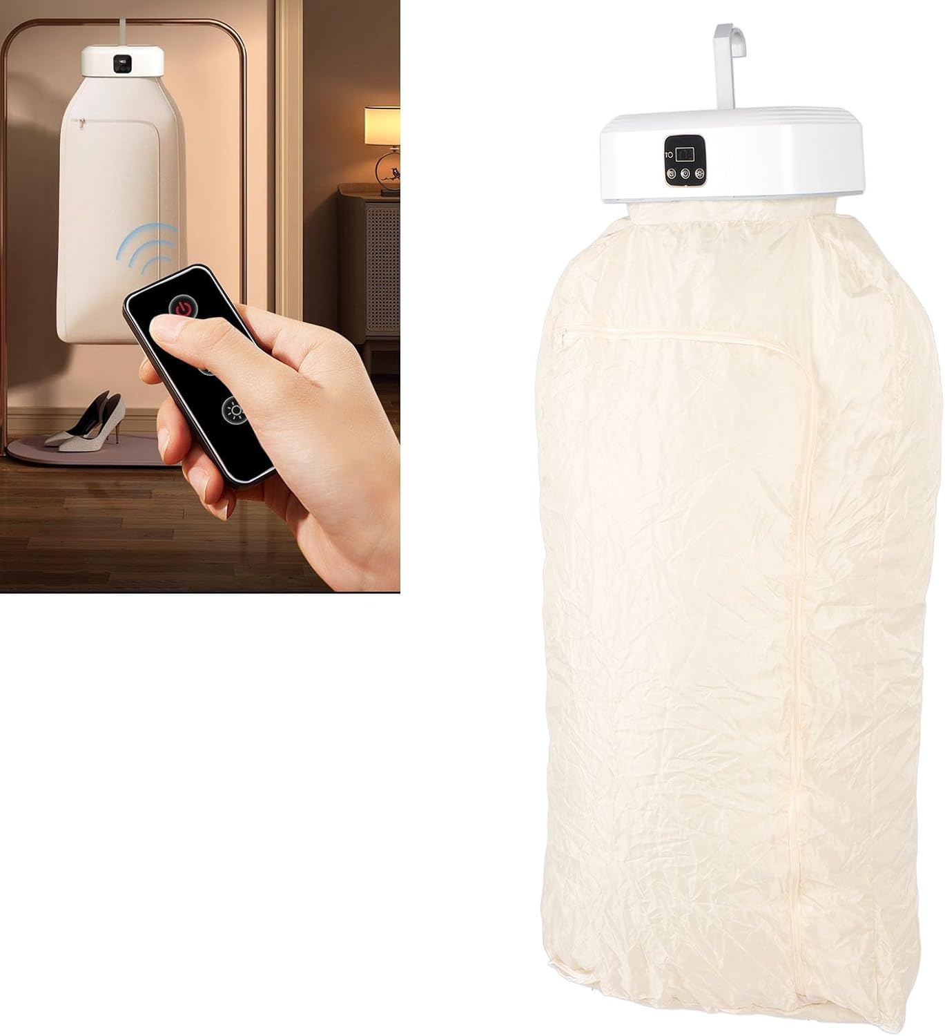 Foldable Clothes Dryer Portable Electric Laundry Dryer 2 Gears Fast Drying 9-12 Clothes Capacity with Remote Control