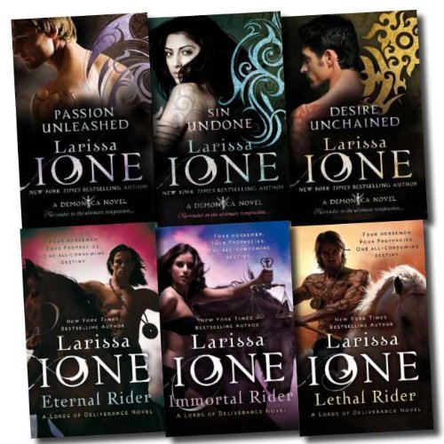 Image of Lords of Deliverance & Demonica Novel Series Collection Larissa Ione 6 Books Set (Eternal Rider, Immortal Rider, Lethal Rider, Sin Undone, Desire Unchained, Passion Unleashed)