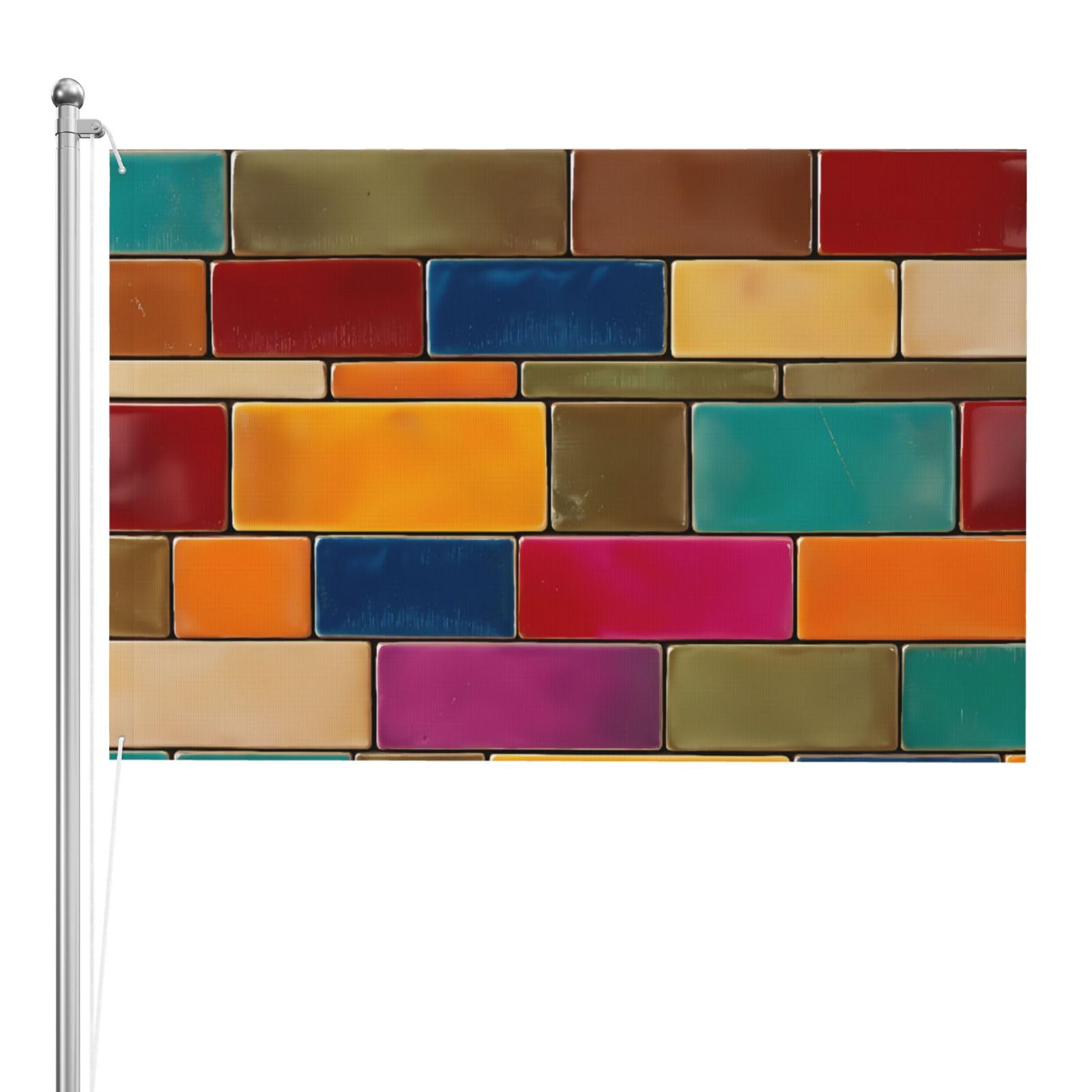 Drapeau d'extérieur double face en polyester pour décoration maison et cour