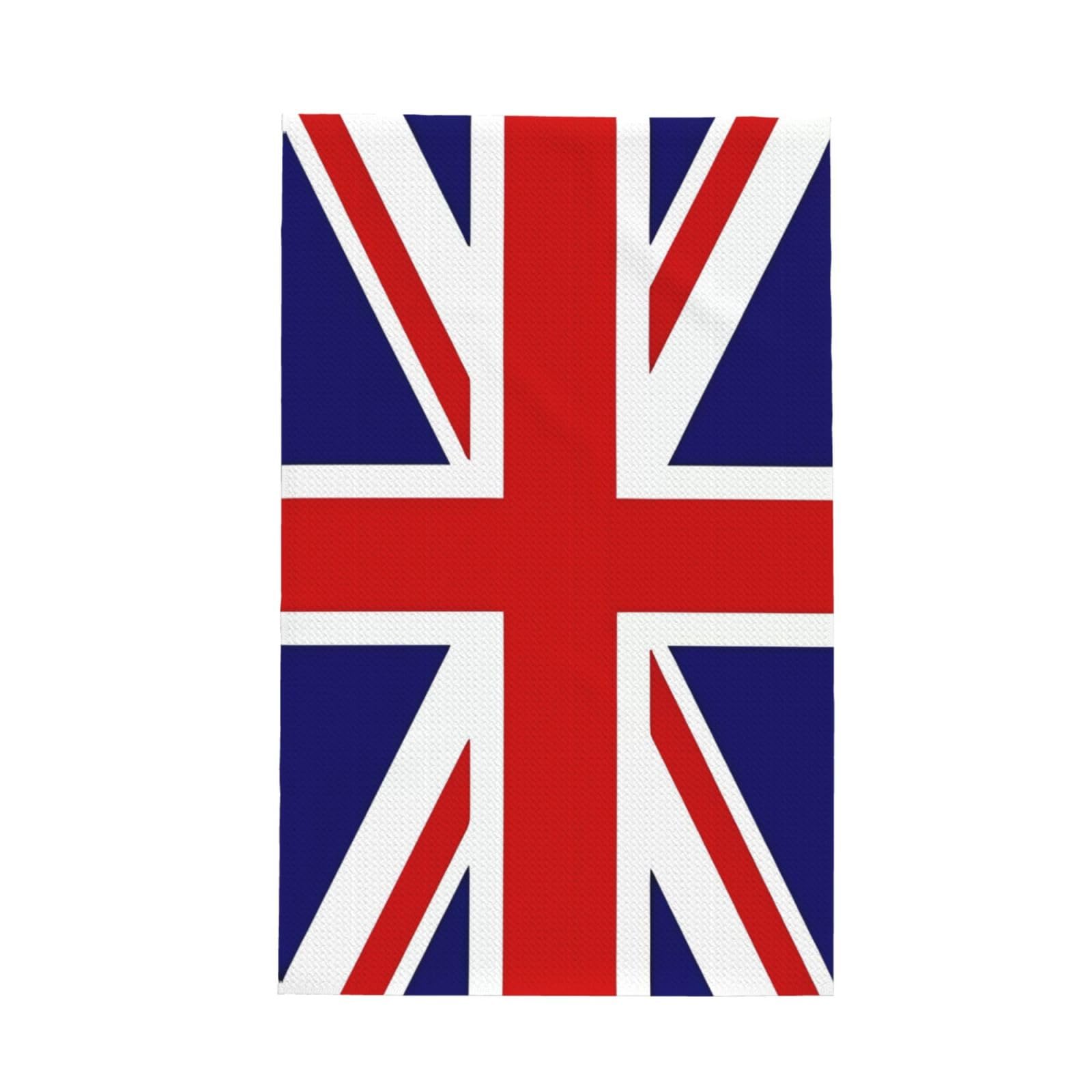 SXZVVBN UK Flag Super Absorbent Microfibre Waffle Towels Fast Drying Dish Cloths Home Cafe Barista