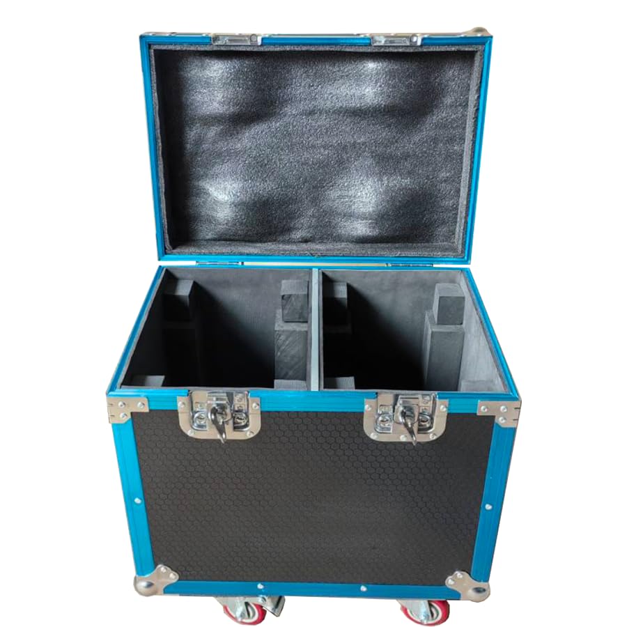 2in1 Flightcase Aluminum Frames for LED 19x15W RGBW Beam+Wash Zoom Moving Head Stage Light DJ Disco Party Bar Dance Stage Effect Lighting Bags
