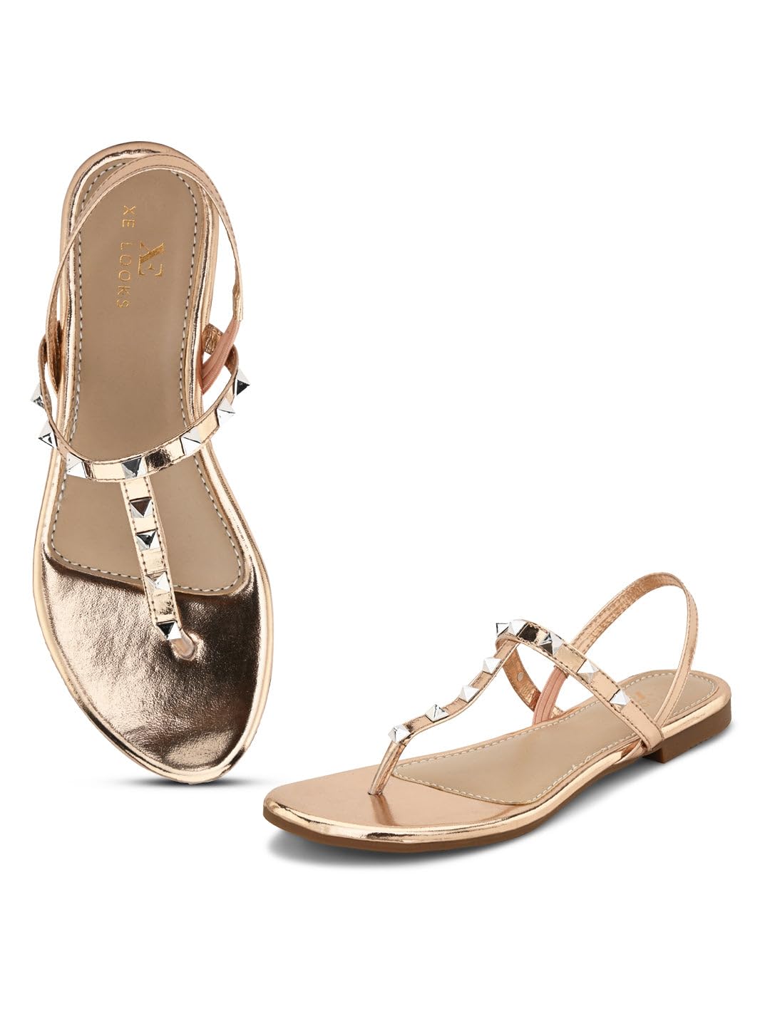 XE Looks Elegant Studded Thong Sultan Sandals for Women UK-8 (B0D8YLHDCN) Amazon Price History, Amazon Price Tracker