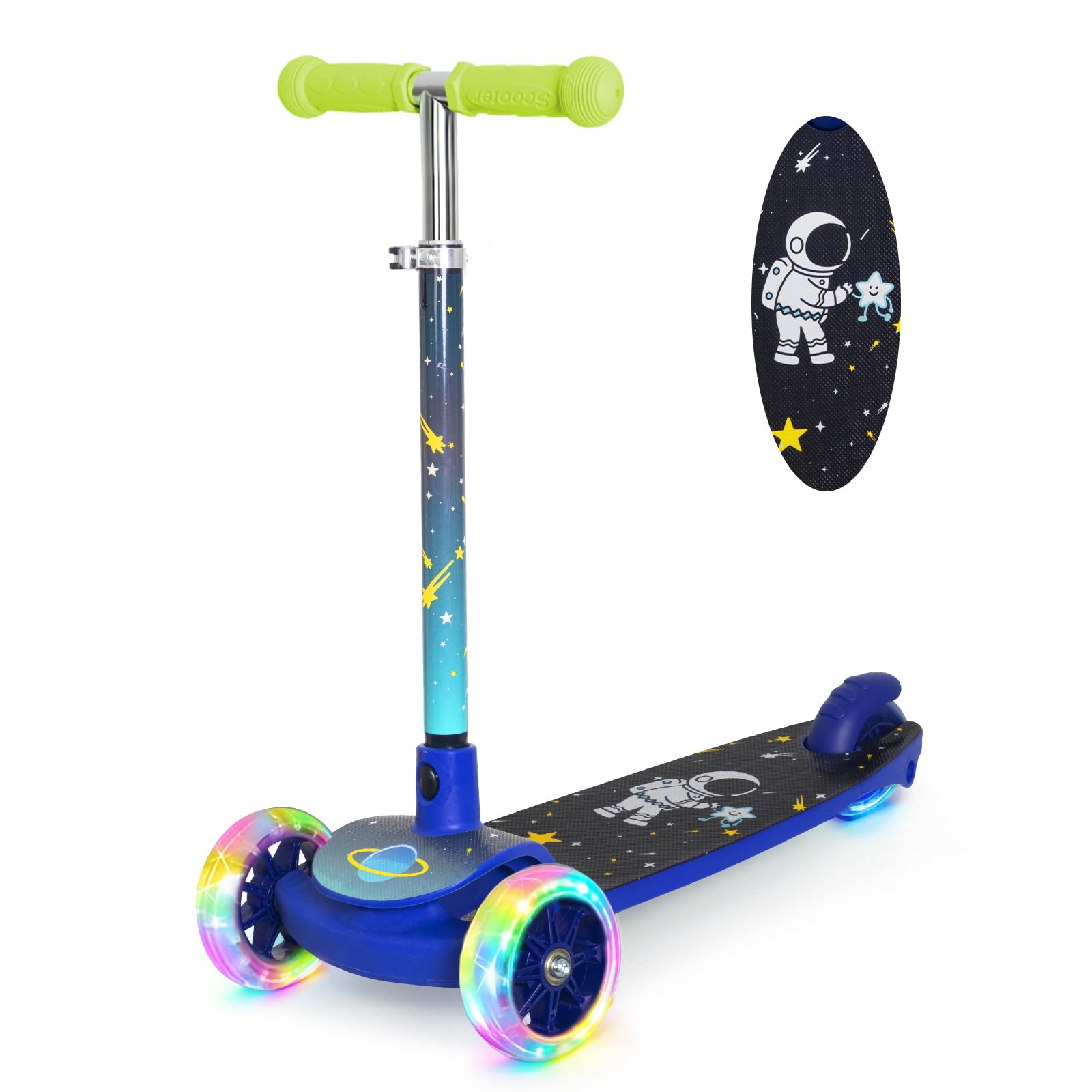 Nattork Kinderoller Roller Kinder LED Leuchtenden 3-6 Jahren Scooter für Jungen Mädchen 2–5 Jahren, rutschfeste Plattform Kinderscooter