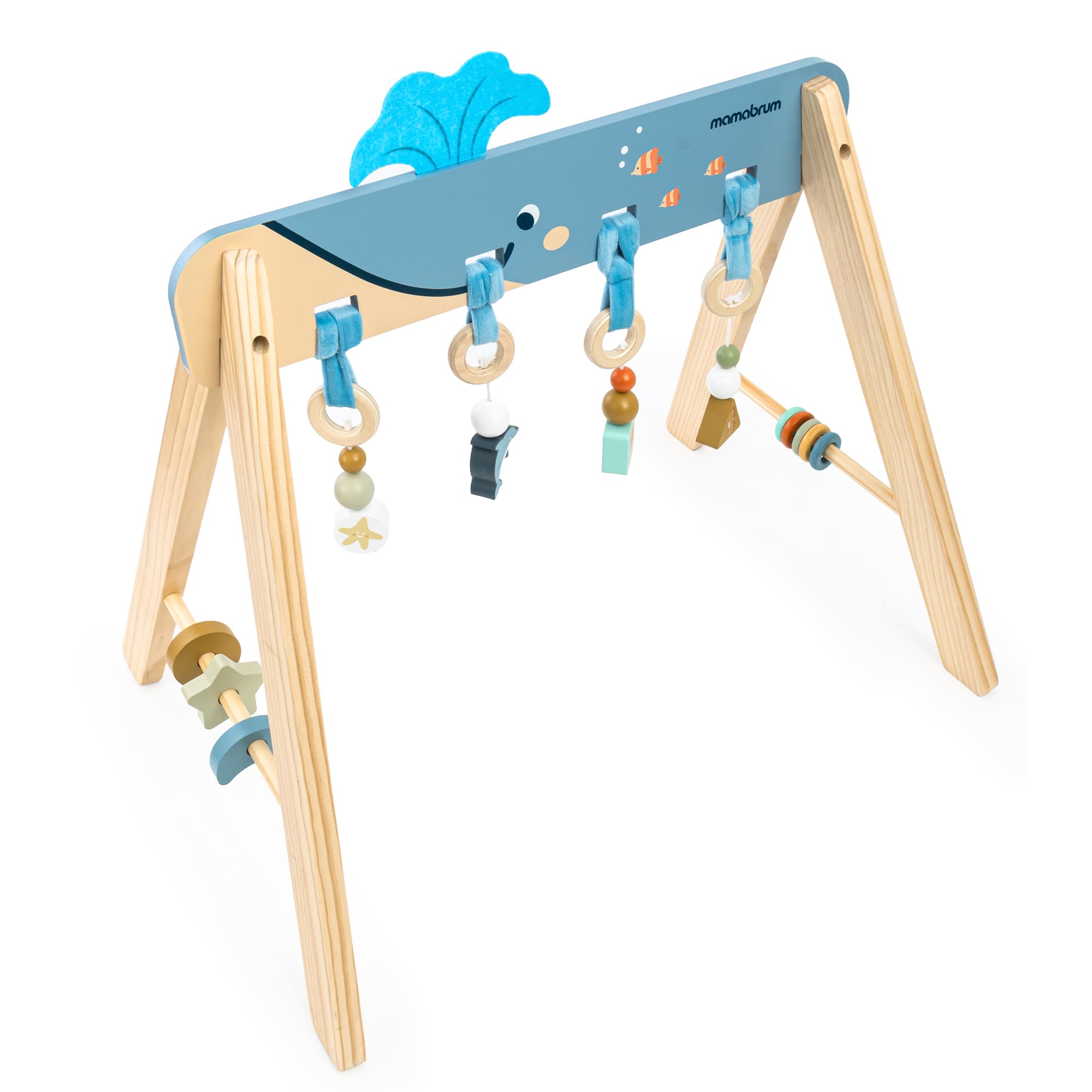 Support éducatif en bois Montessori pour bébé avec suspension sensorielle Océan