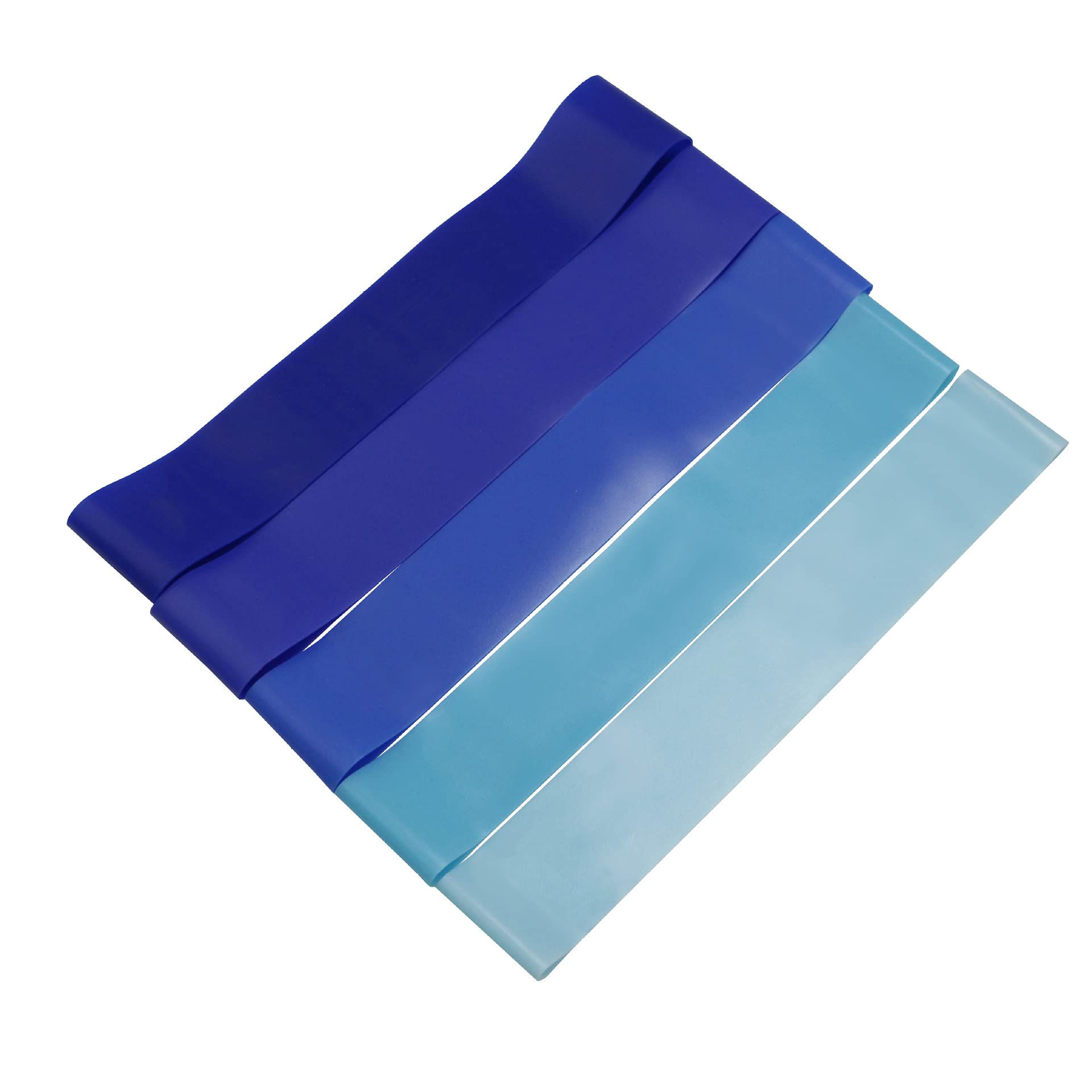 HAOSHICS Resistance Bands, Exercise Workout Bands for Women and Men, 1 or 5 Set of Stretch Bands for Booty Legs, Pilates Flexbands (Blue gradient five pack)